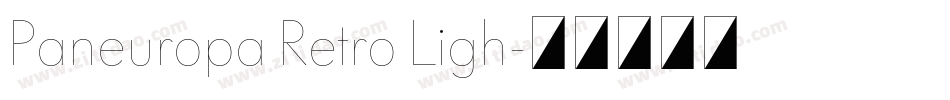Paneuropa Retro Ligh字体转换